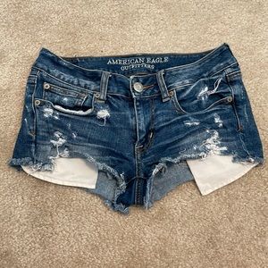 American Eagle Outfitters - Women’s Ripped Jean Shorts